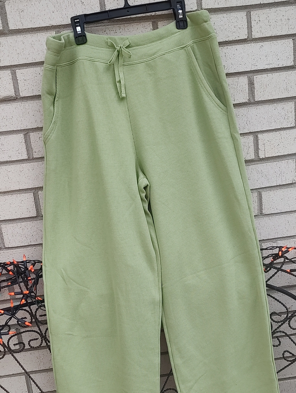 Light Green Drawstring Sweatpants - Picture 4 of 11